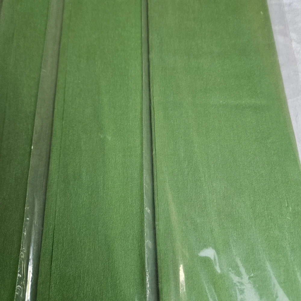 Dennison Green Flame‎ Resistant Crepe Paper 10 Folds Vintage Craft Supplies Bulk